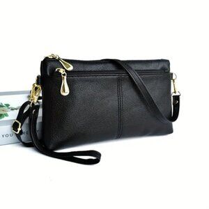 Fashion Crossbody Bag For Women, Double Zipper Clutch Purse, Square Wrist Wallet